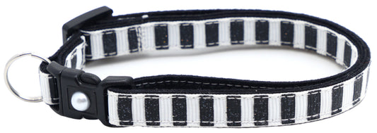 Bold Black Glitter Stripes Breakaway Cat Collar